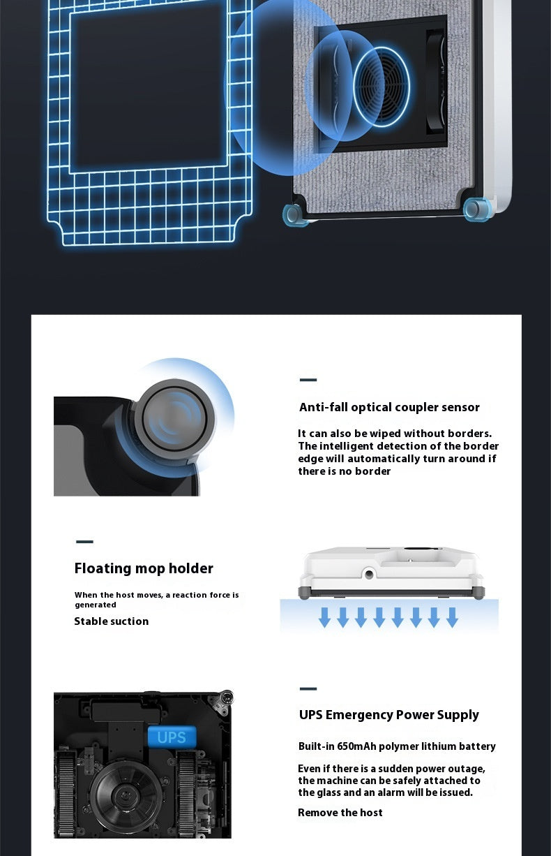 Compact Window Cleaning Robot – Smart Automatic Glass Cleaner - SmartPursue™