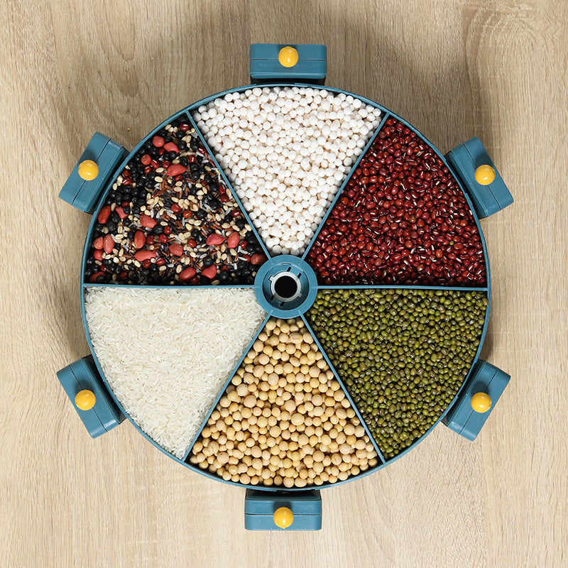 🍚 Wall‑Mounted Grain & Cereal Dispenser – Rotating Dry Food Storage for Kitchen Smart Kitchen & Home