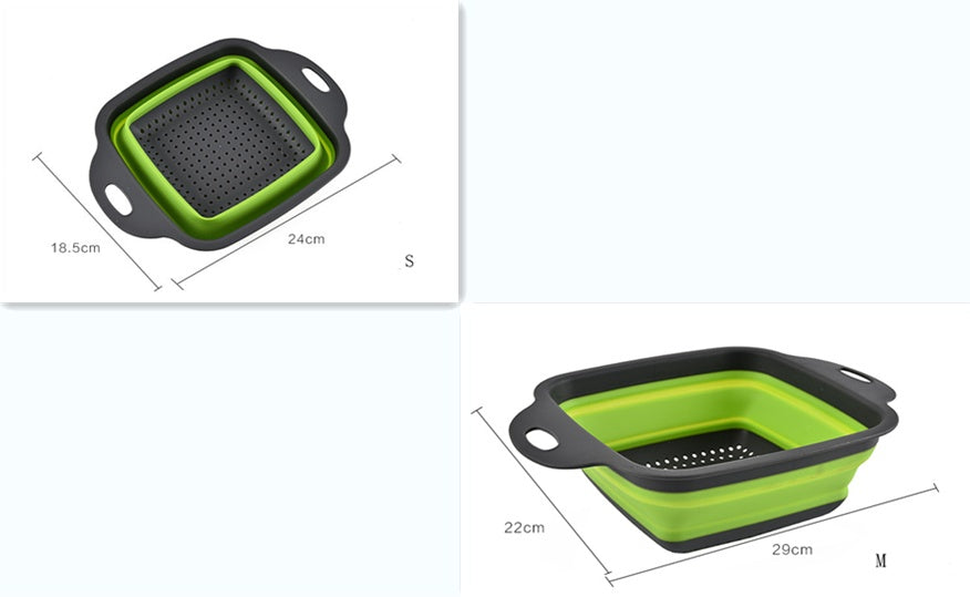 🧺 Square Folding Telescopic Drain Basket - SmartPursue™