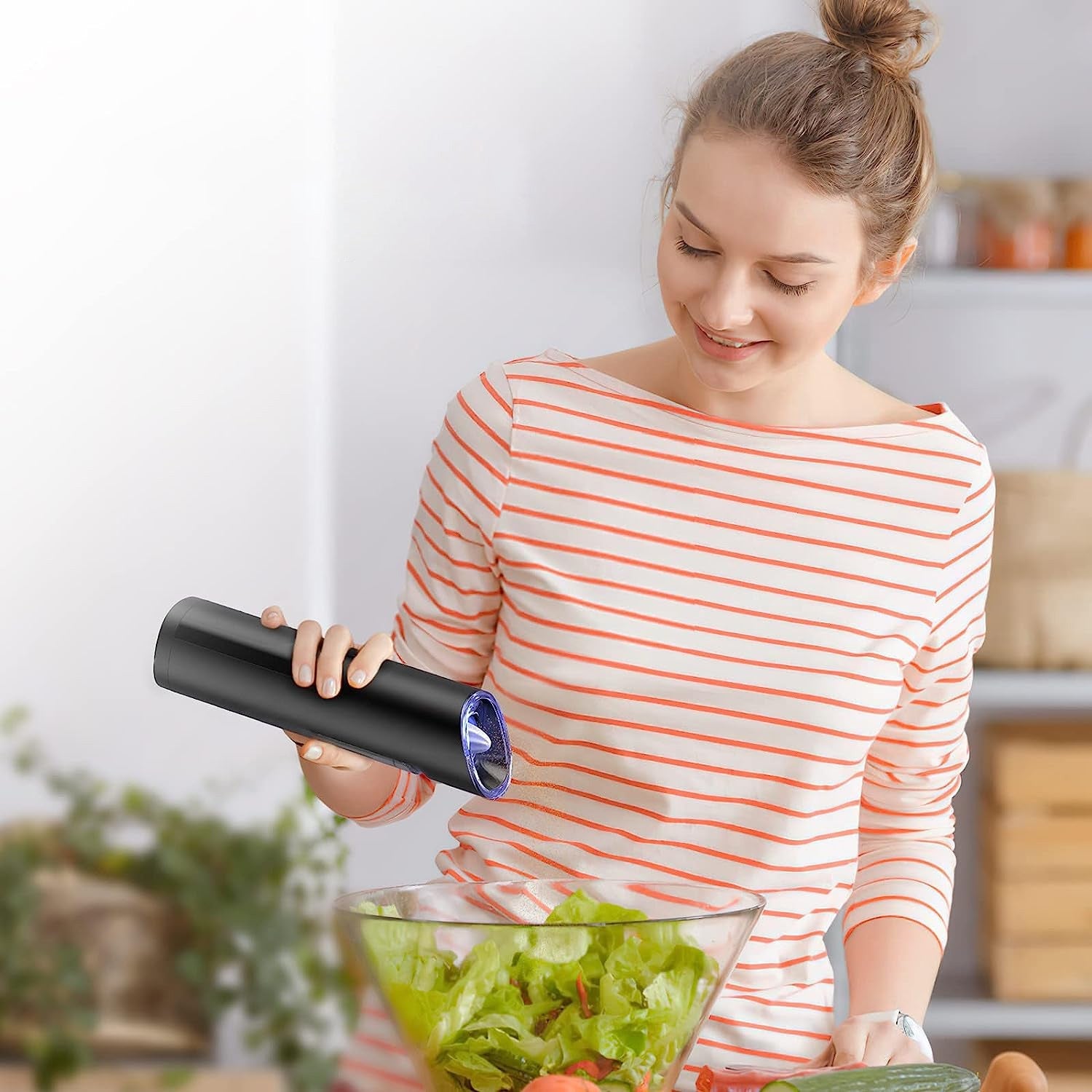 Electric Salt & Pepper Grinder – Gravity Sensor with LED CJ US