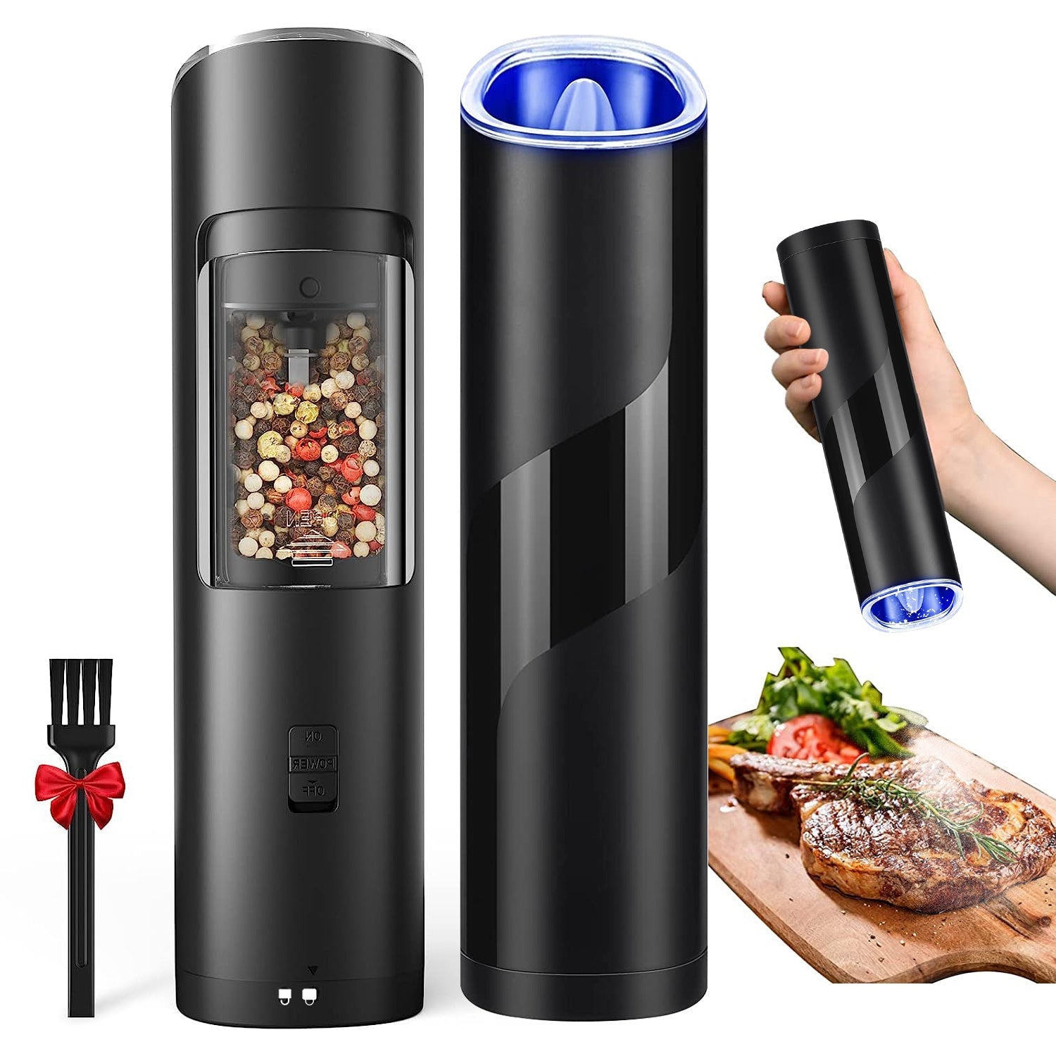 Electric Salt & Pepper Grinder – Gravity Sensor with LED CJ US