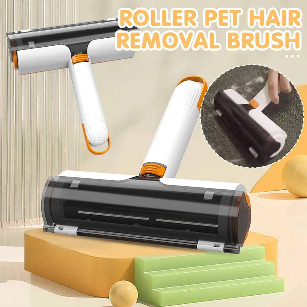 🧼 2-in-1 Pet Hair Removal Roller – Washable, Multifunctional Grooming Brush CJ
