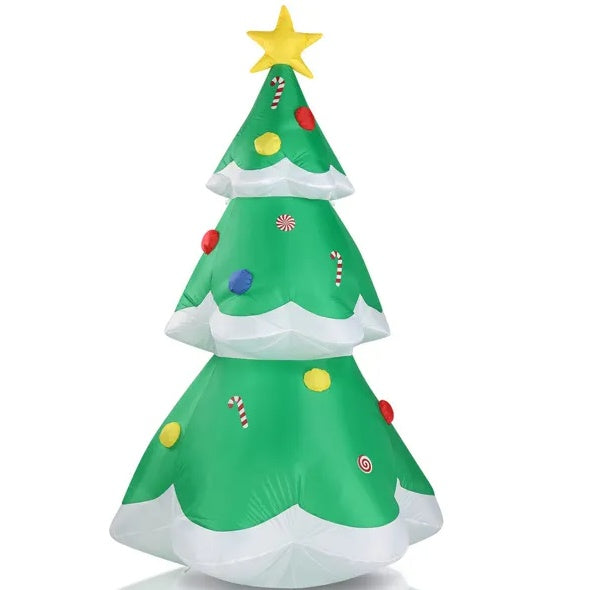 6.9 FT Lighted Christmas Inflatable Decoration - Inflatable Christmas Tree CJ US