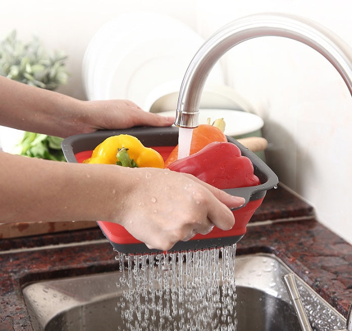 🧺 Square Folding Telescopic Drain Basket - SmartPursue™