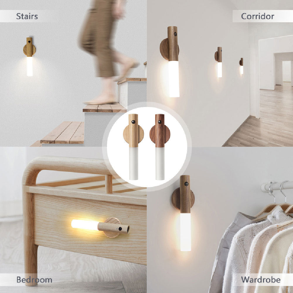 USB Magnetic Wood Motion Night Light CJ US