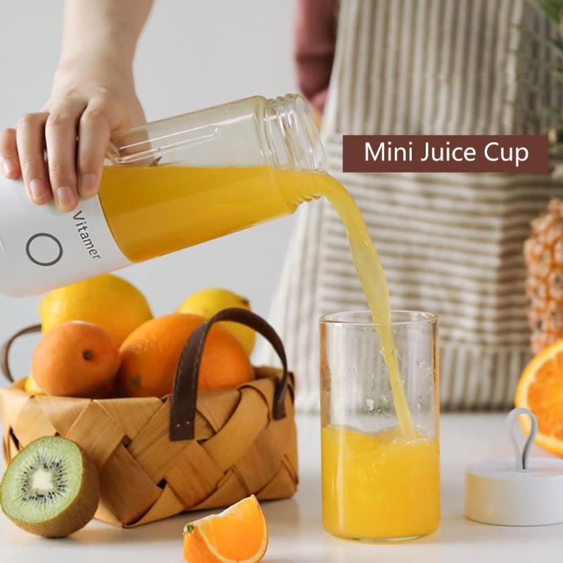 Portable USB Blender & Juicer Cup – 350ml Rechargeable Smoothie Maker