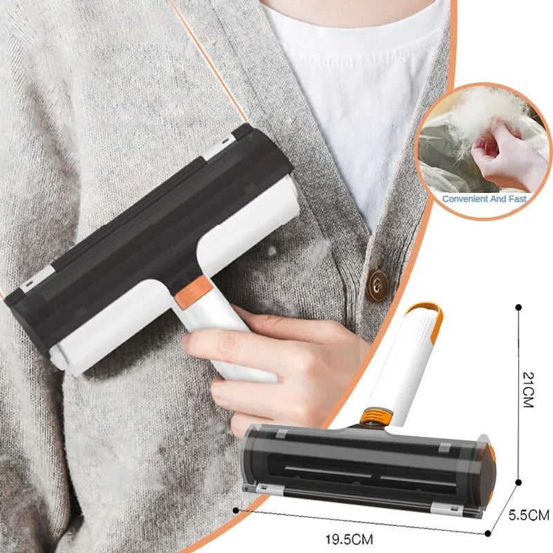 🧼 2-in-1 Pet Hair Removal Roller – Washable, Multifunctional Grooming Brush CJ