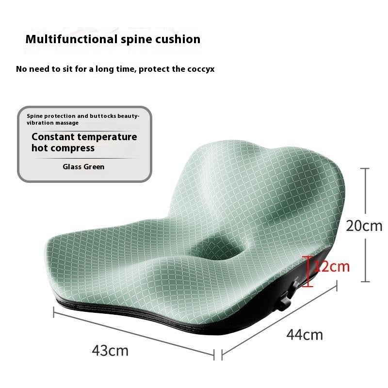 🔥 Heated Cushion with Backrest – Office & Home Ergonomic Seat Pad CJ