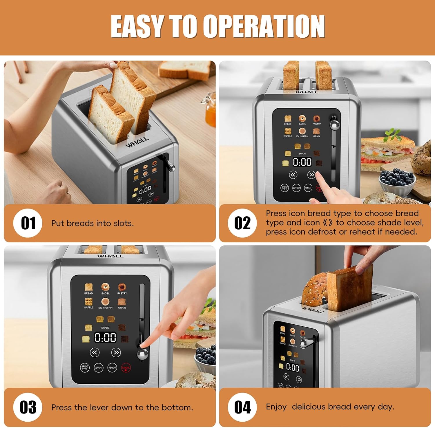 Smart 2-Slice Toaster with Digital Display - SmartPursue™