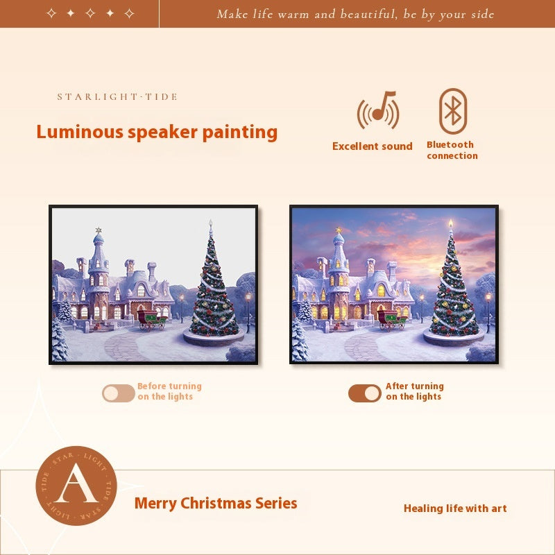 🎅 Mini Bluetooth Speaker – Christmas Painted Portable Gift CJ