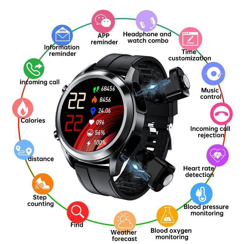 Headset Sports Bracelet 2-In-1 Heart Rate Monitoring Smart Watch - SmartPursue™