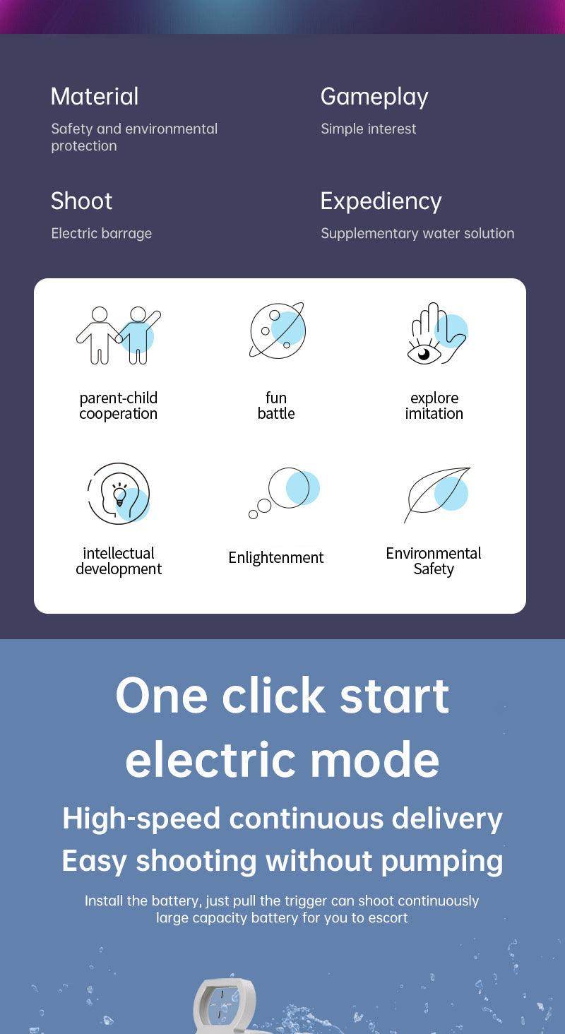 Double tube electric water gun - SmartPursue™