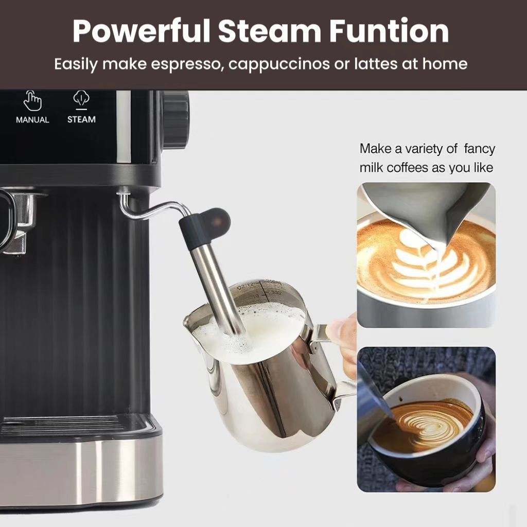 ☕ Semi-Automatic Italian Coffee Machine Smart Kitchen & Home
