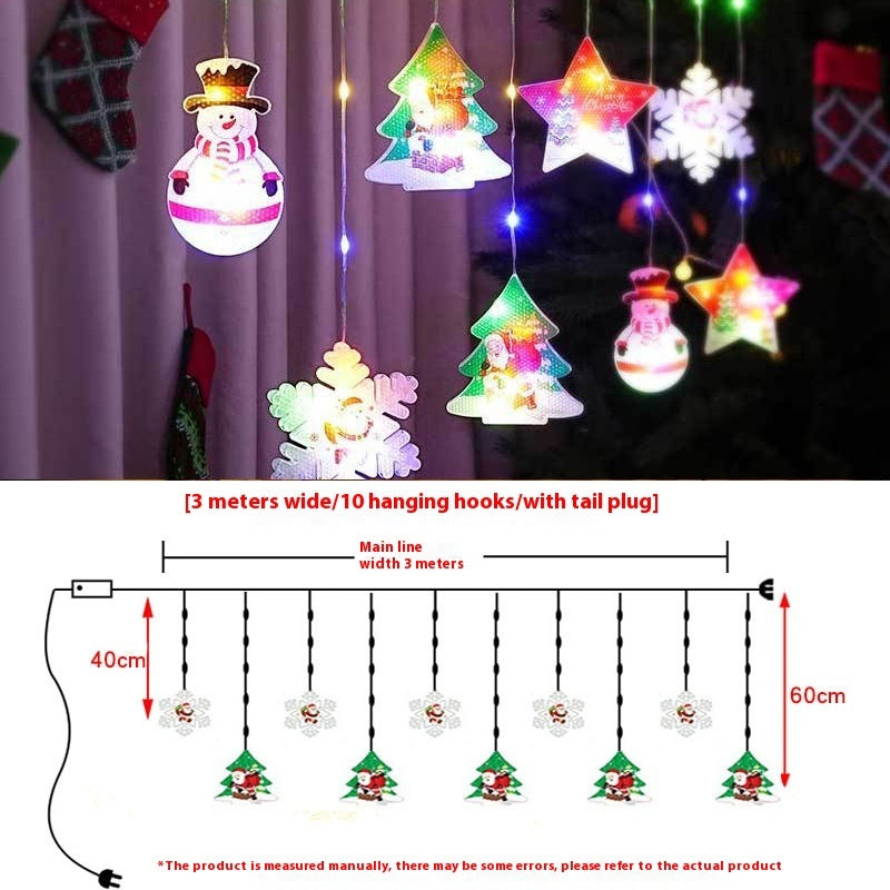 ✨ Painted Christmas Curtain Lights – Festive LED Ambience Décor CJ