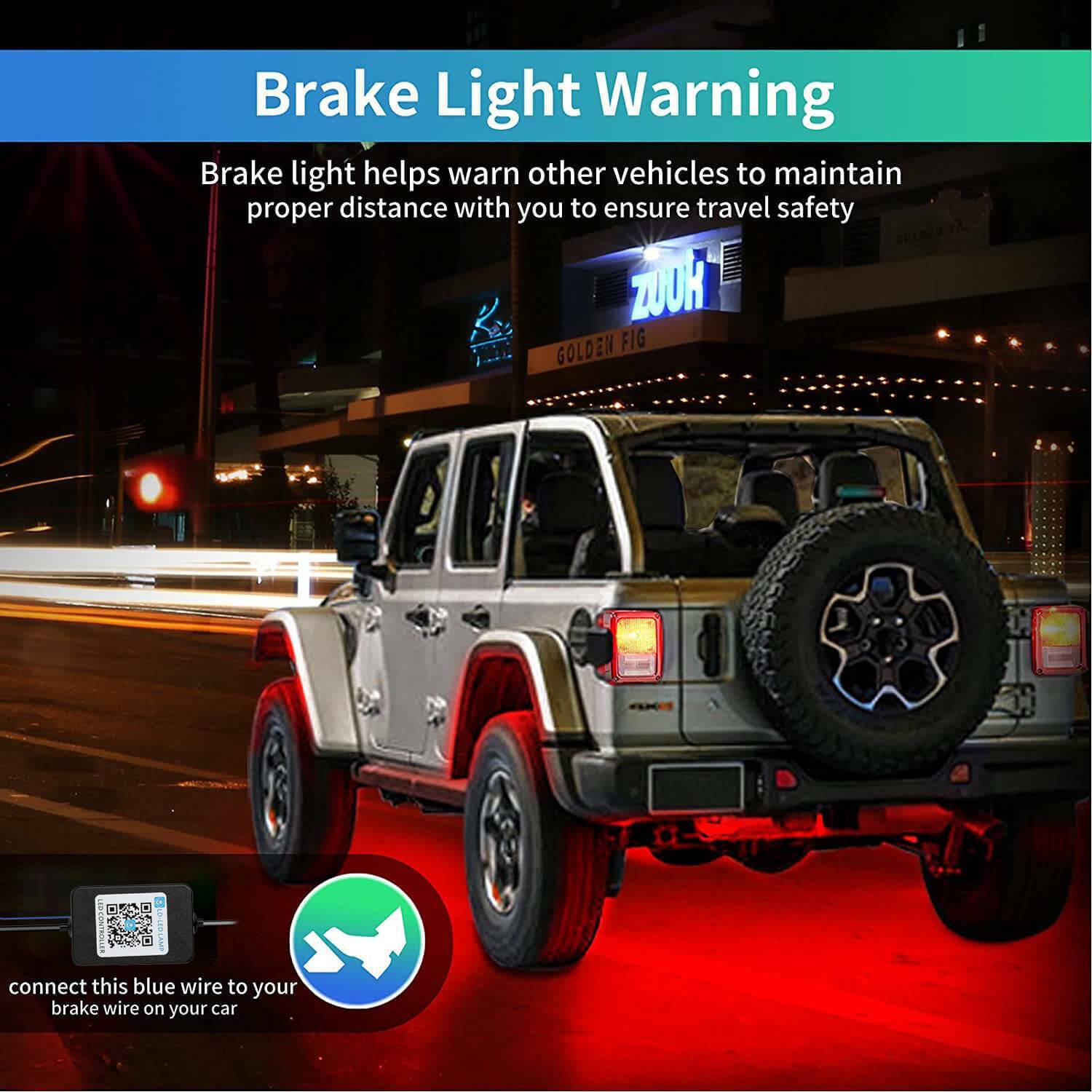 RGB Car Underglow Neon Strip Kit CJ US