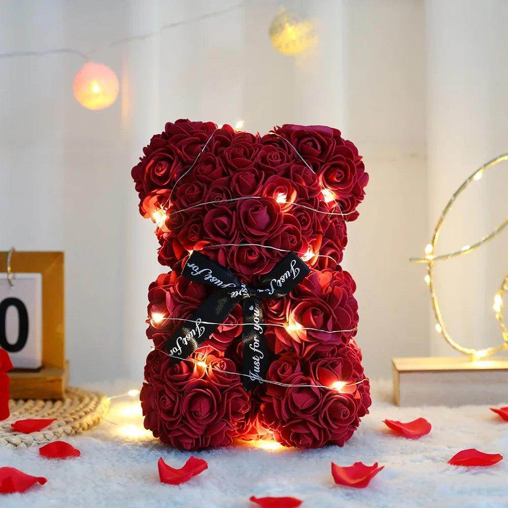 Teddy Rose Flower Bear - SmartPursue™