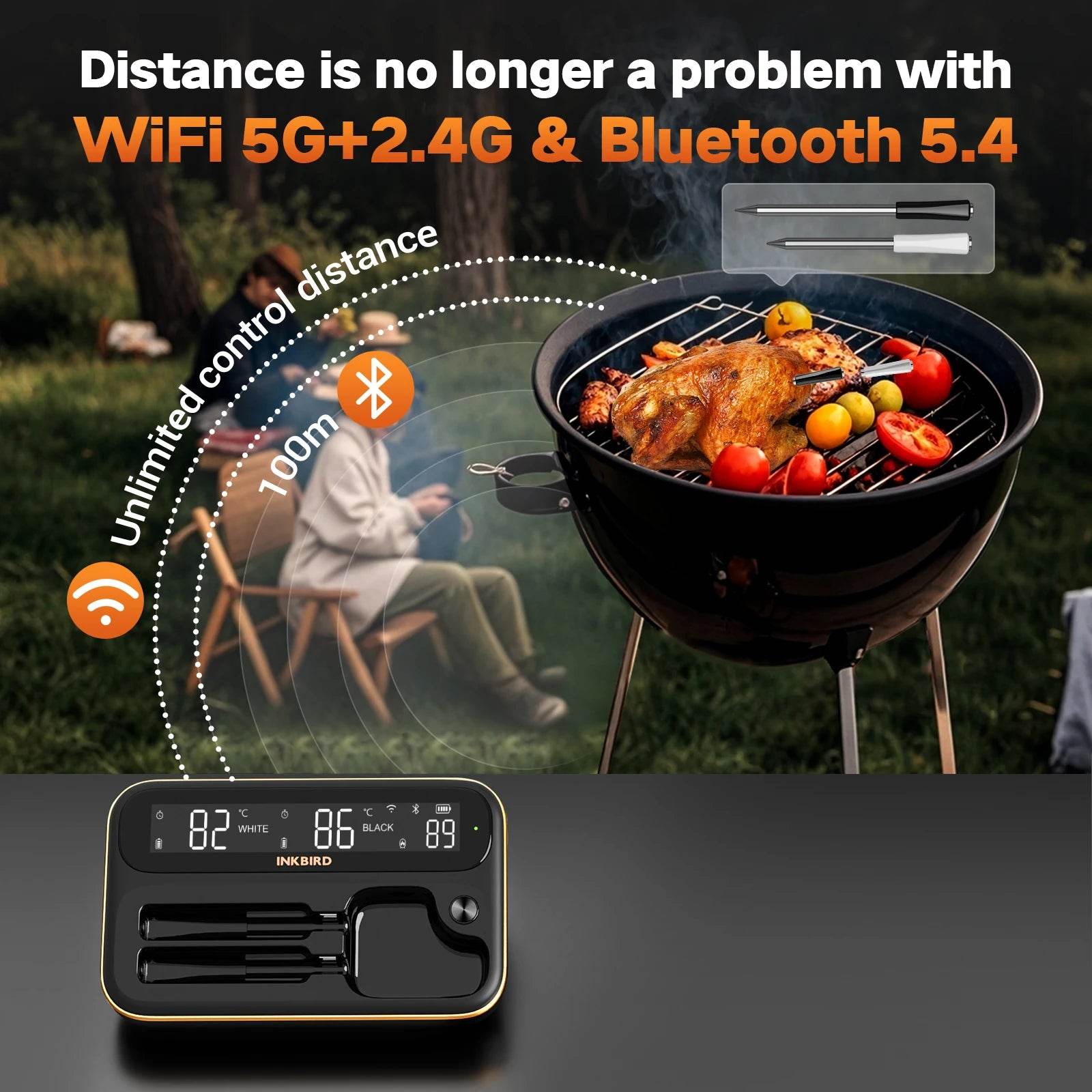 Smart Wireless Meat Thermometer with Dual-Probe Bluetooth - SmartPursue™