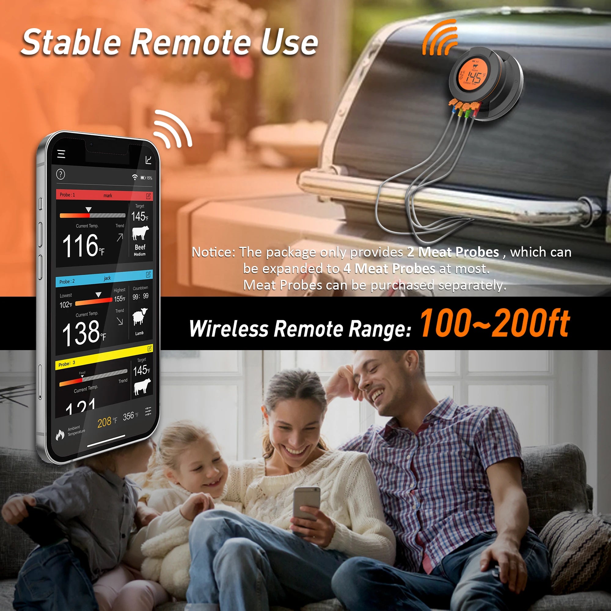 Wireless Bluetooth Meat Thermometer - SmartPursue™