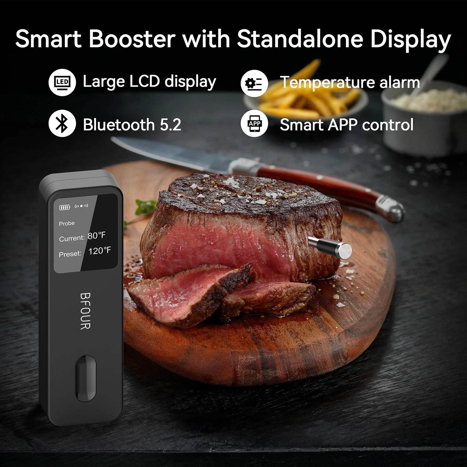 Wireless Bluetooth Meat Thermometer – Smart Cooking with Precision - SmartPursue™