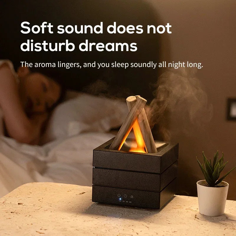 🔥 280ml Flame Aroma Diffuser – USB Humidifier with Remote & LED Light Diversi Fusion™