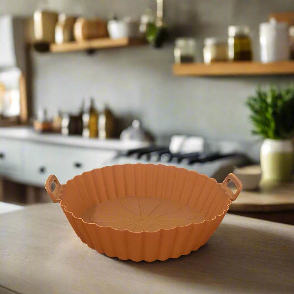 Reusable Silicone Air Fryer Basket – Non-Stick Tray for Crispy Pizza, Chicken & Fries - SmartPursue™