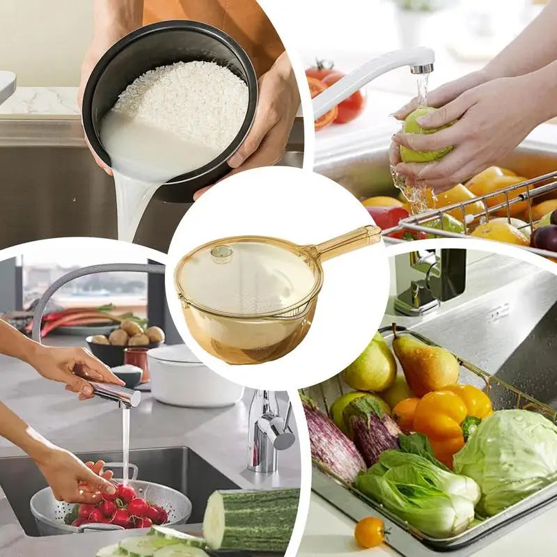 🥦 Creative Multifunctional Draining Basket with Spout Smart Kitchen & Home