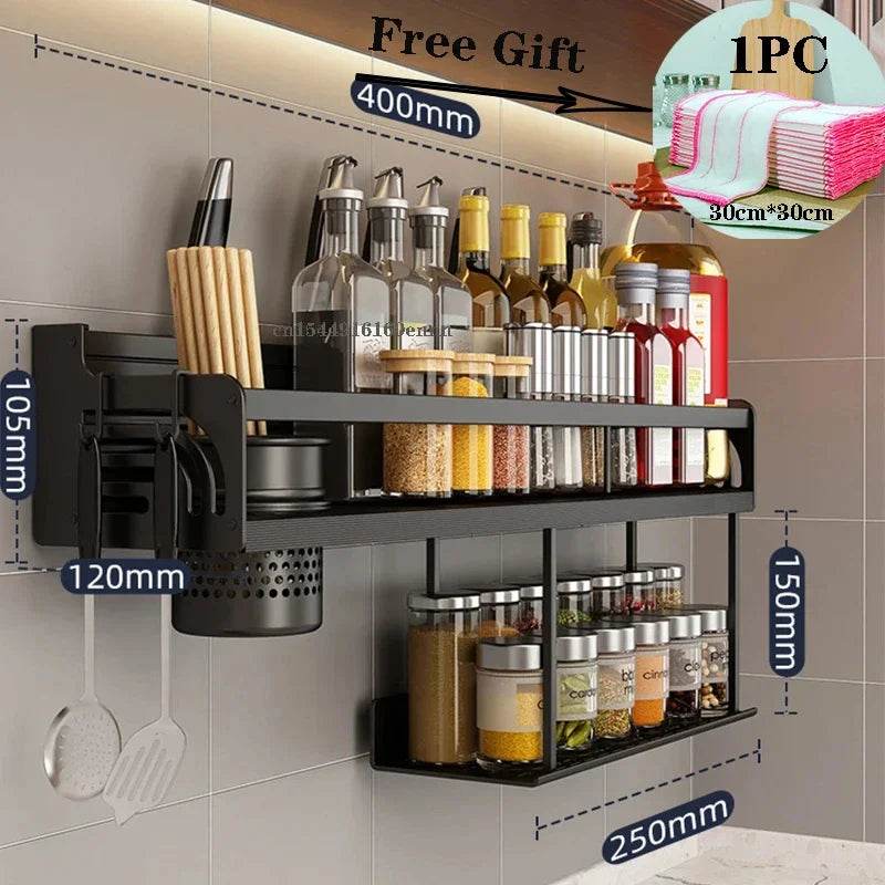 Wall-Mounted Kitchen Spice Rack Organizer - SmartPursue™
