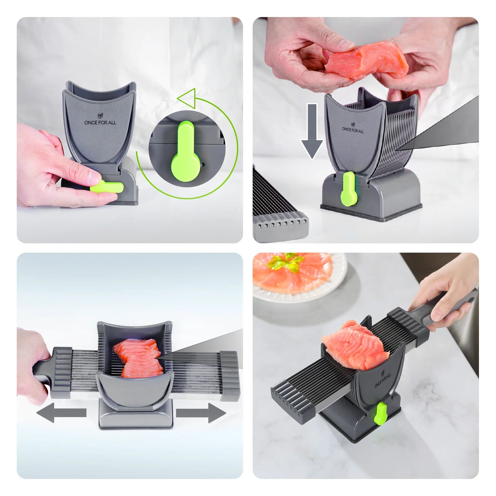 Manual Meat Slicer & Cleaver Set – Slice Strip & Cube Fresh Meat - SmartPursue™