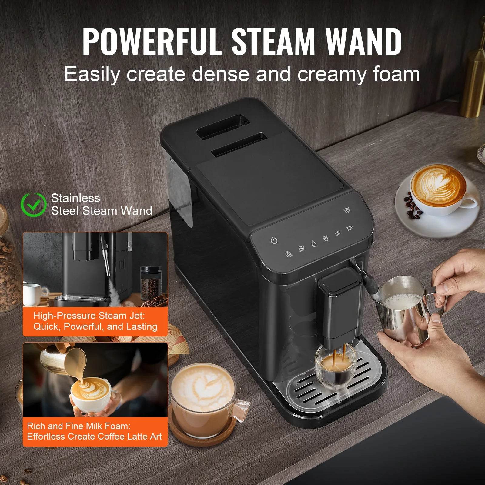Automatic Espresso Machine with Grinder & Frother - SmartPursue™