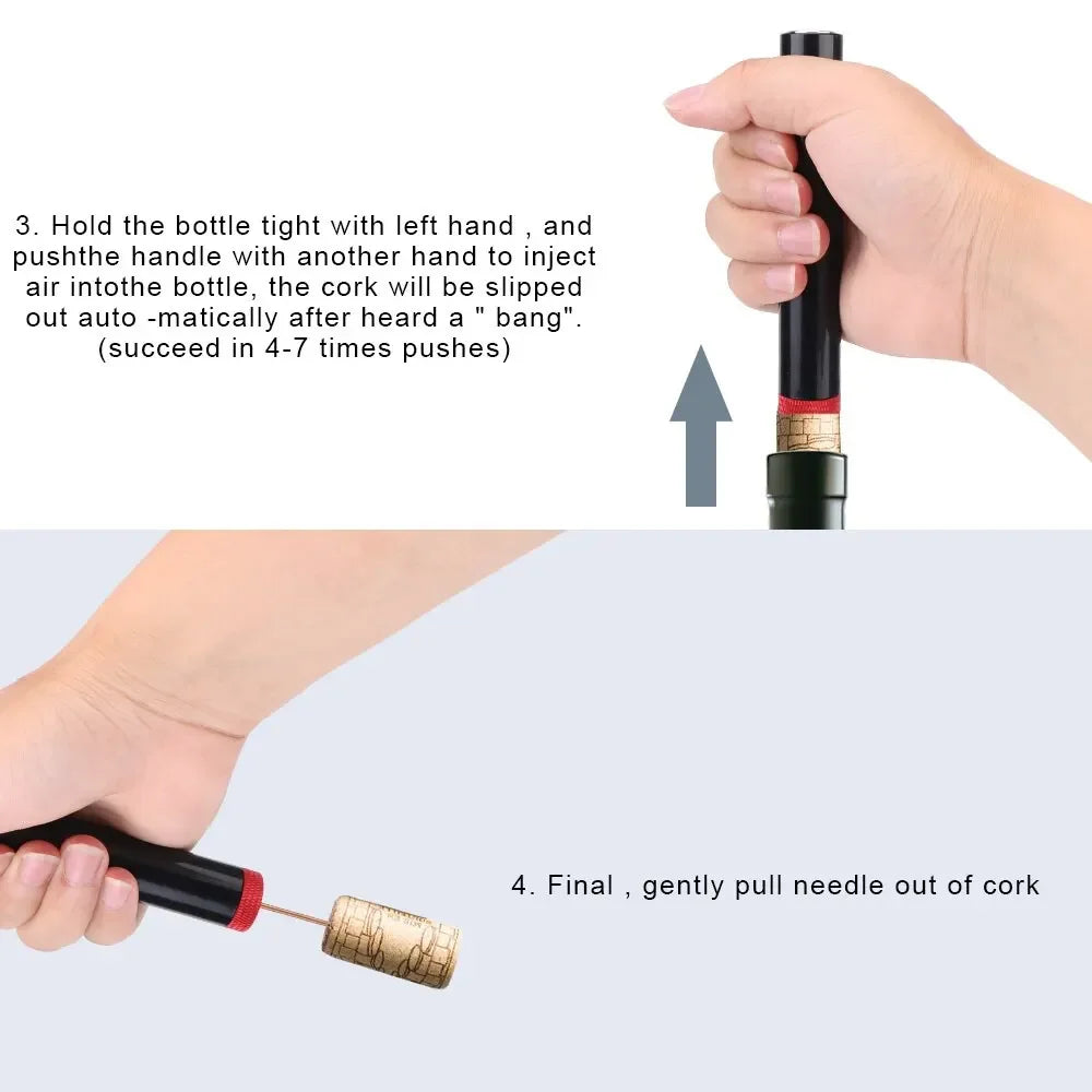 🍷 Air Pressure Wine Opener – Effortless Cork Removal with a Pop - SmartPursue™
