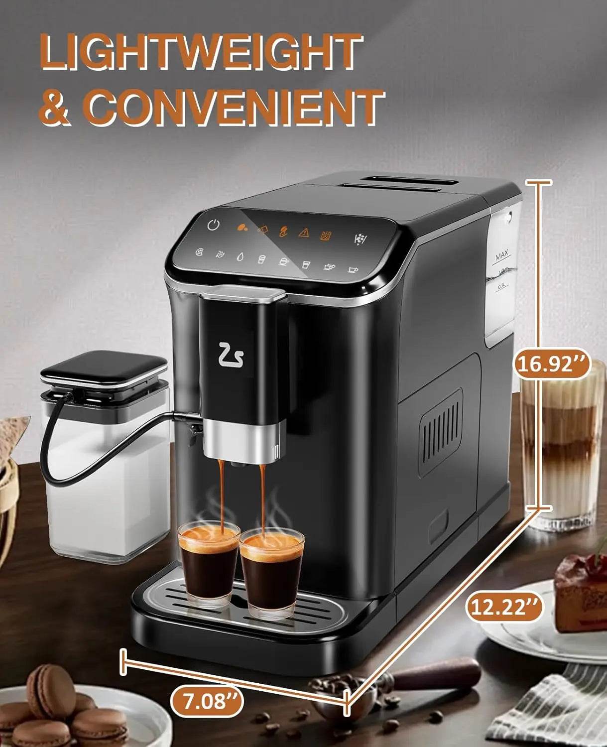 Fully Automatic Espresso Machine – 20-Bar Coffee Maker - SmartPursue™