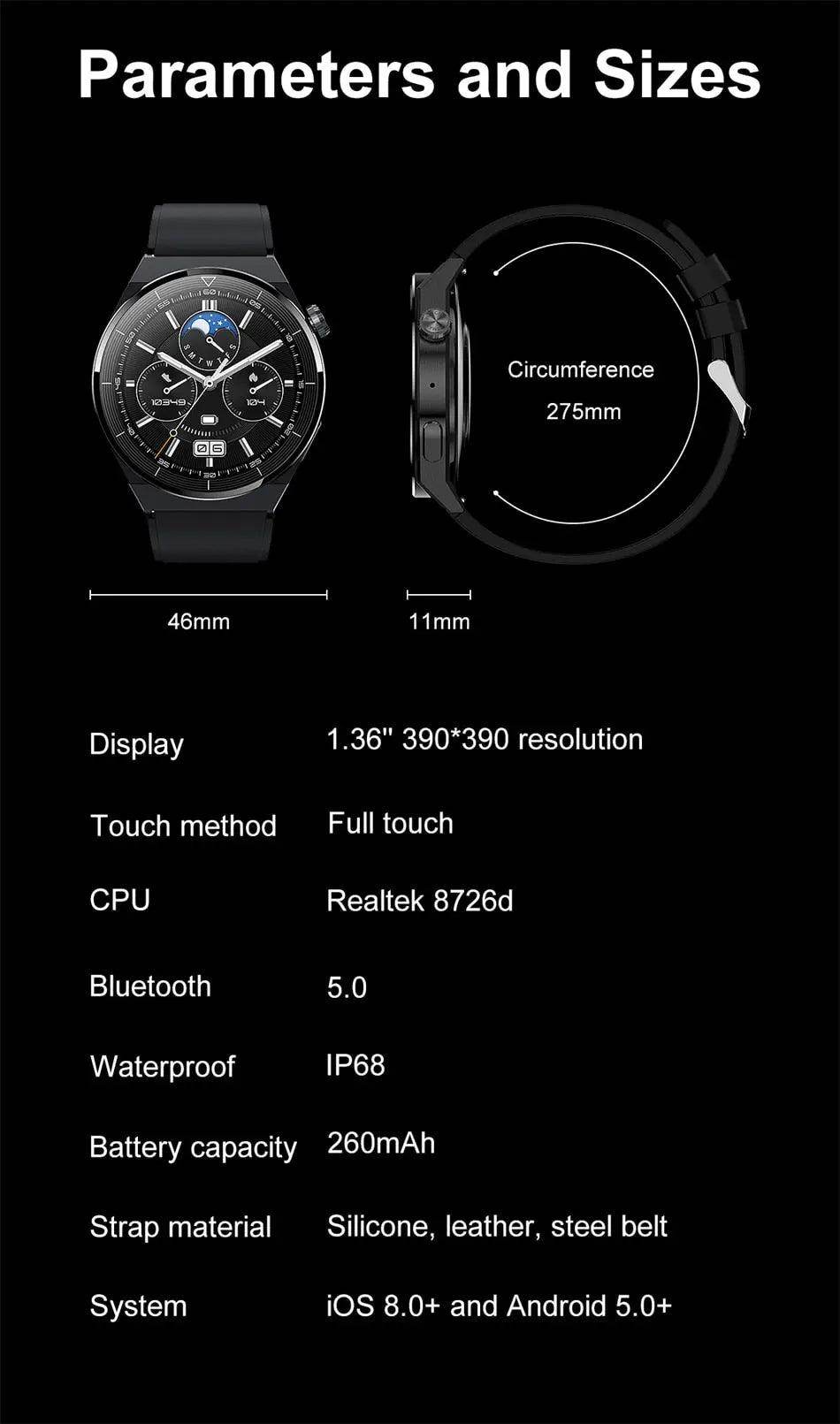 GT3 Pro Water Resistant Smartwatch - SmartPursue™