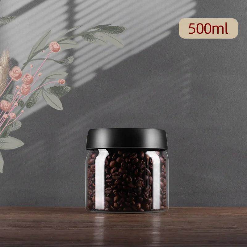Vacuum Sealed Jug Coffee Beans Glass Airtight Canister - SmartPursue™
