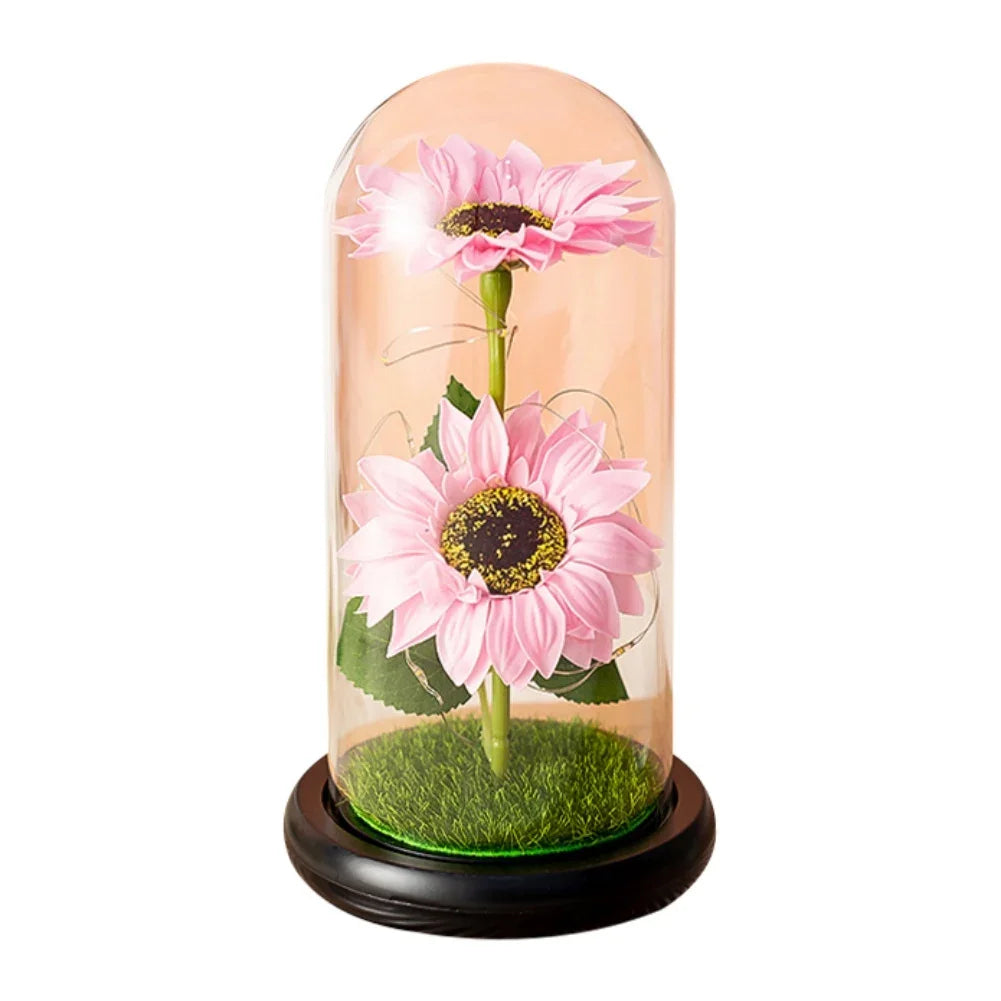 LED Glass Rose Tulip Ornament Fusion Gifts