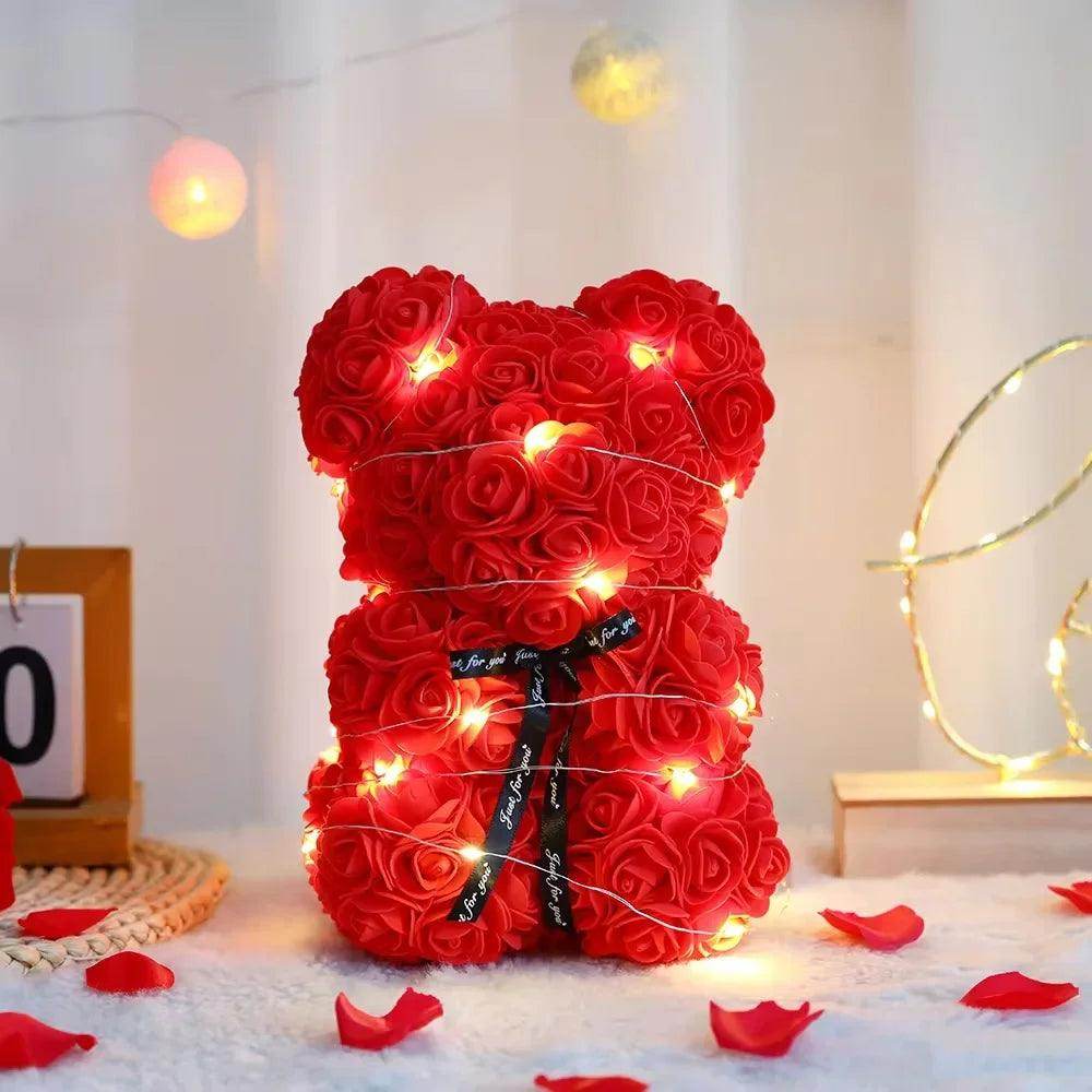 Teddy Rose Flower Bear - SmartPursue™