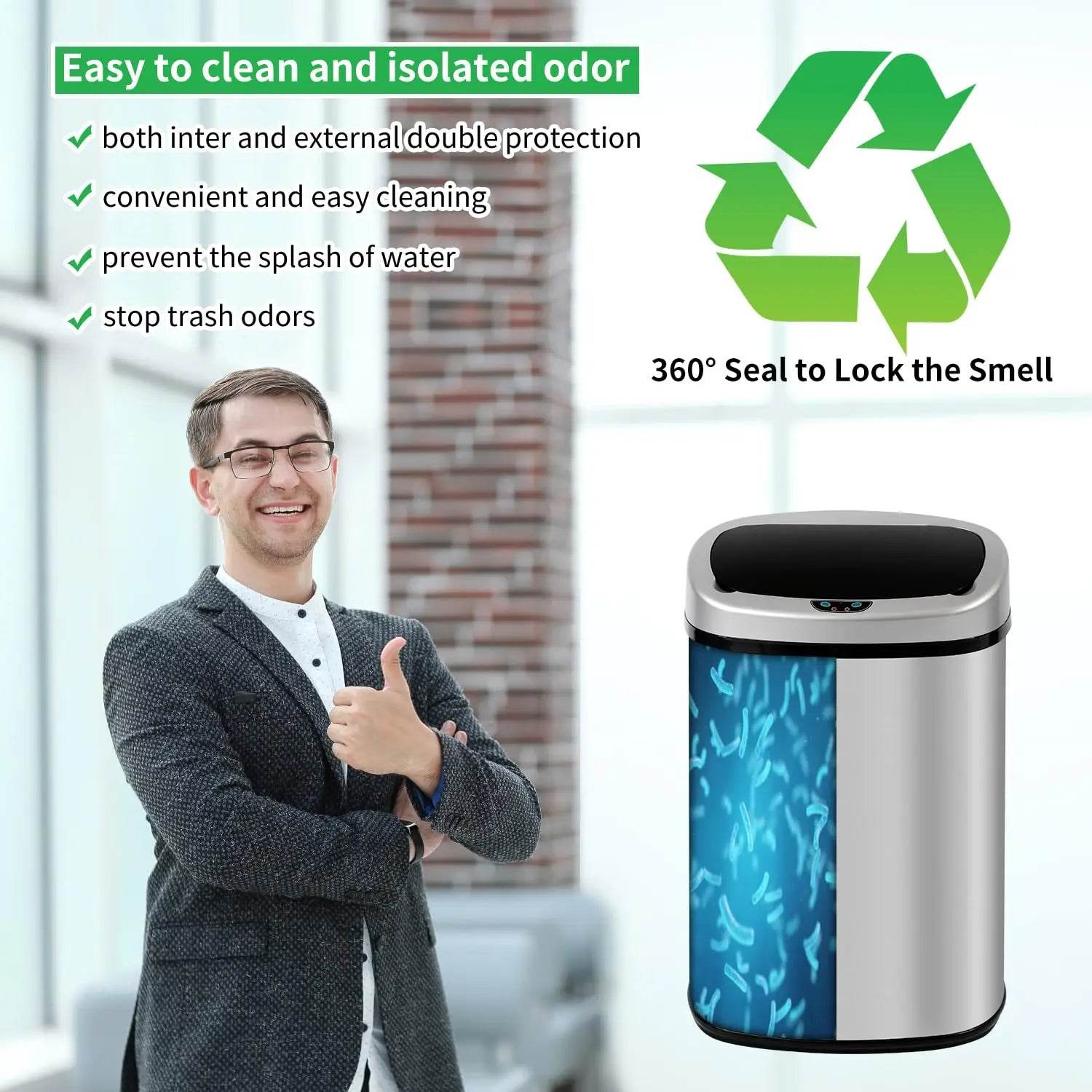 Motion Sensor Trash Can – Hands-Free, Hygienic & Stylish - SmartPursue™