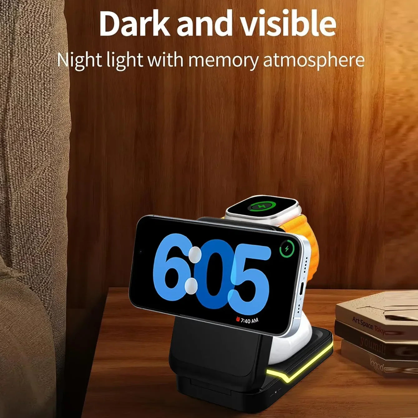 3 in 1 Magnetic Foldable Travel Fast Wireless Charger Stand For Magsafe iPhone 16 15 14 13 12 Pro Apple Watch 2-9 SE Airpods Pro SmartPursue™