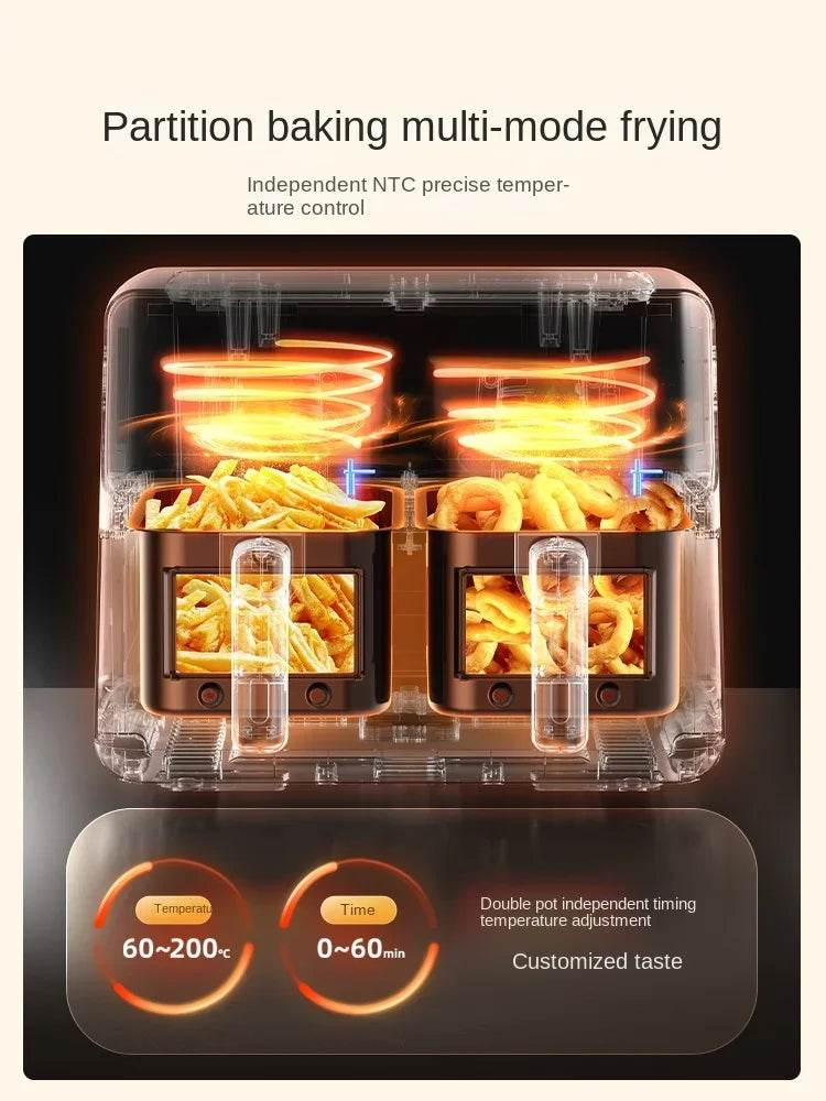 Dual-Basket Air Fryer with Multi-Function Cooking - SmartPursue™