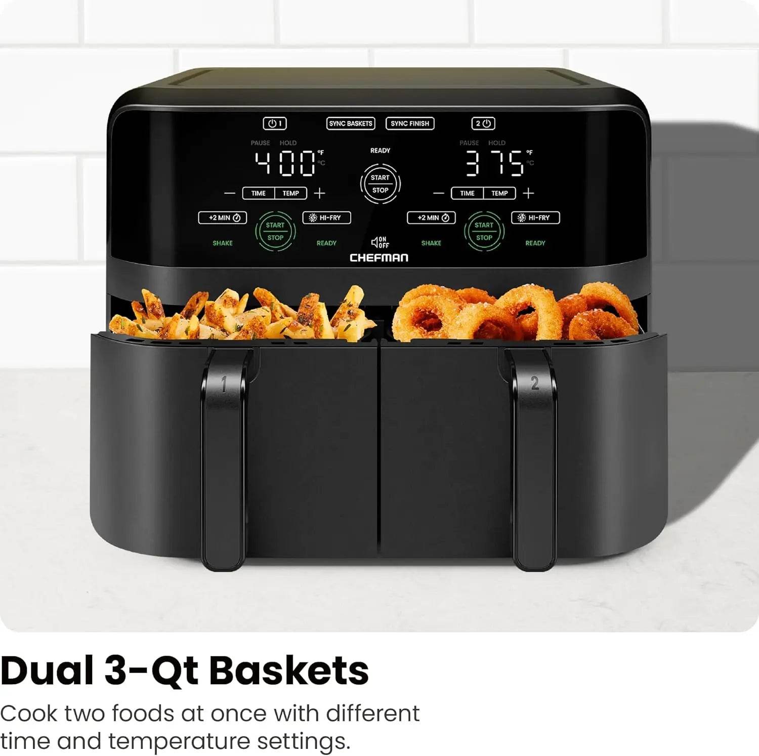 6-Quart Dual Basket Air Fryer - SmartPursue™