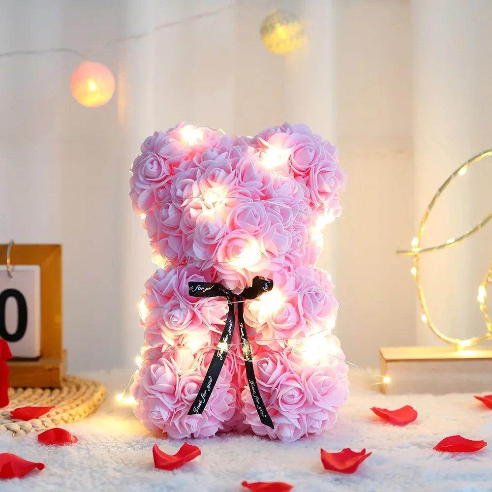 Teddy Rose Flower Bear - SmartPursue™