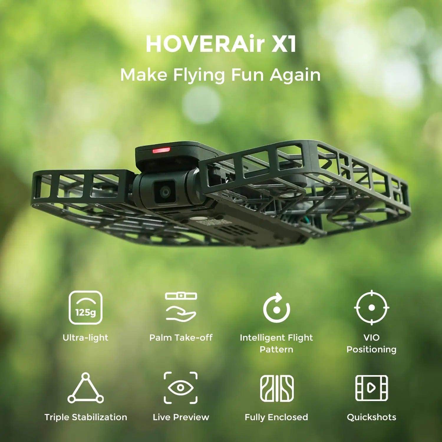HOVER Air X1 Selfie Drone Mini Action Drone - SmartPursue™