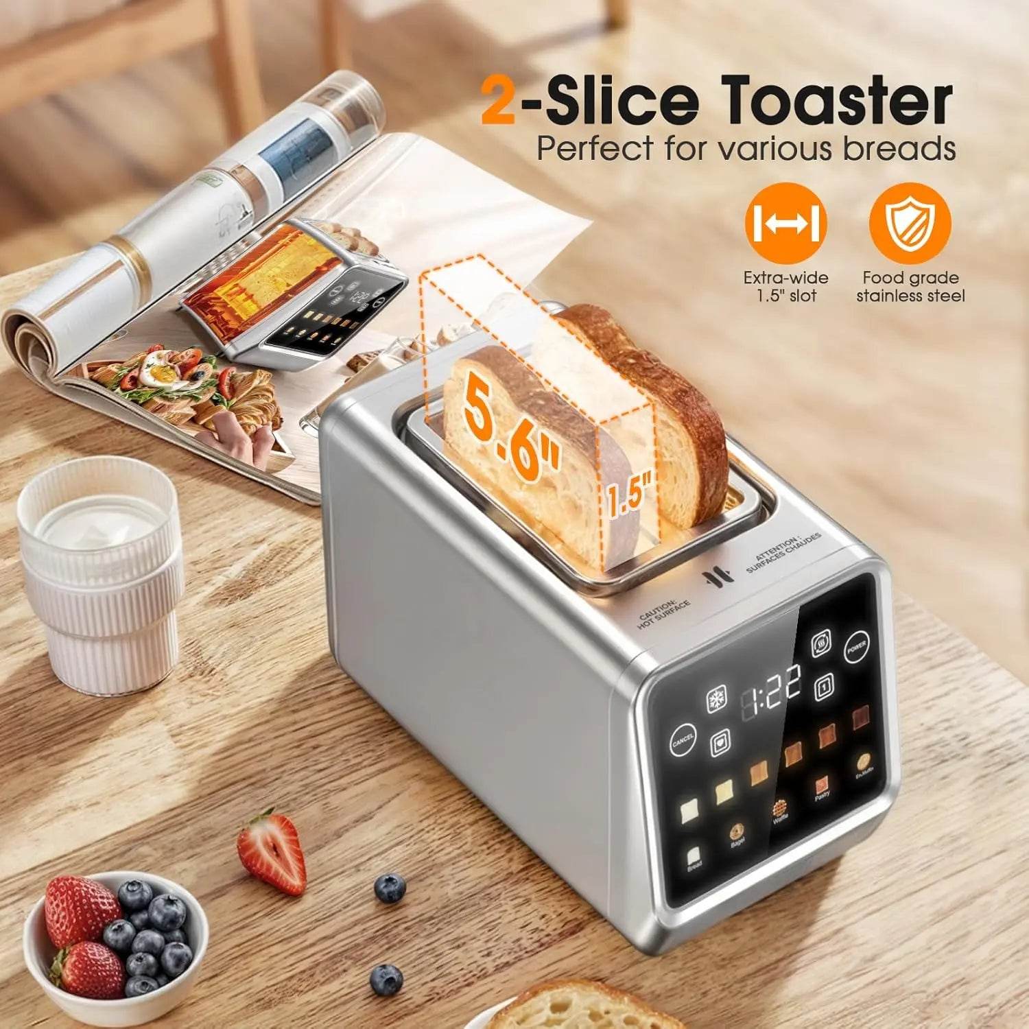 Stainless Steel Smart Digital Toaster - SmartPursue™