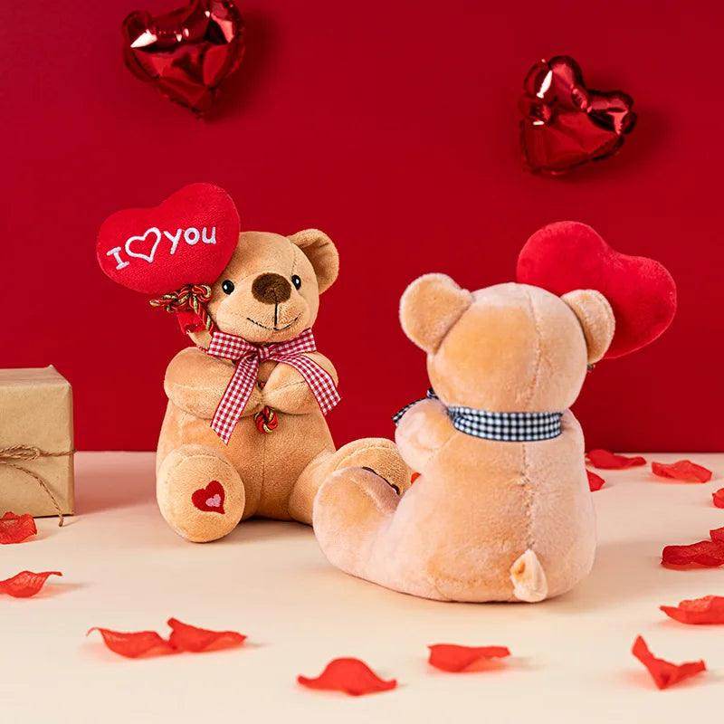 Cartoon Teddy Bear Holding Heart Plush Toy - SmartPursue™