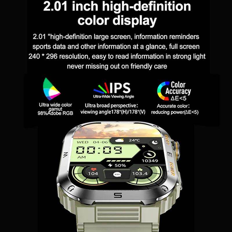 Rugged Military Smart Watch For Android IOS XIAOMI - SmartPursue™