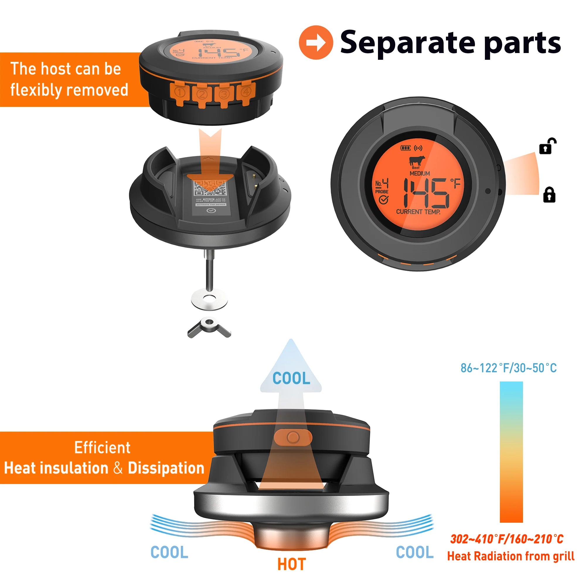 Wireless Bluetooth Meat Thermometer - SmartPursue™