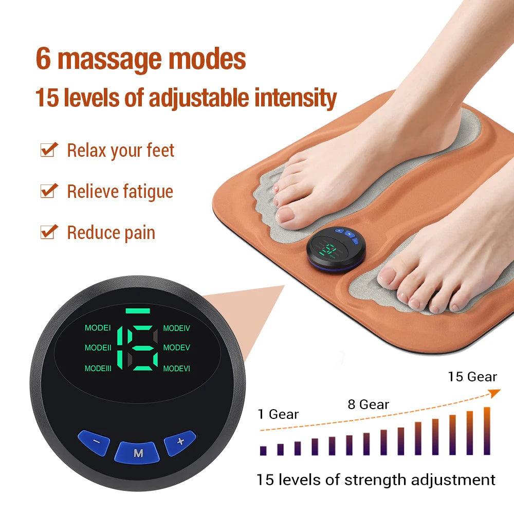 🦶 3D Foot Massage Mat – USB Rechargeable Electric Leg Massager Diversi Fusion™