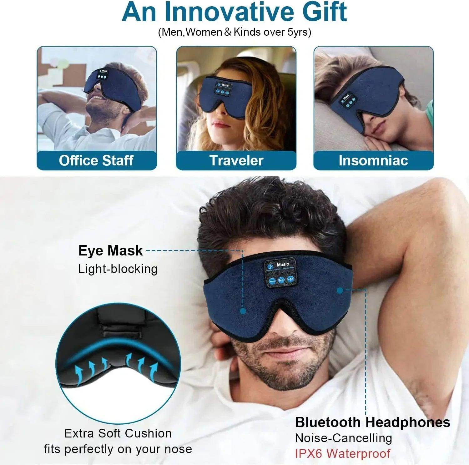 Wireless Sleep Headphones for Side Sleepers - SmartPursue™