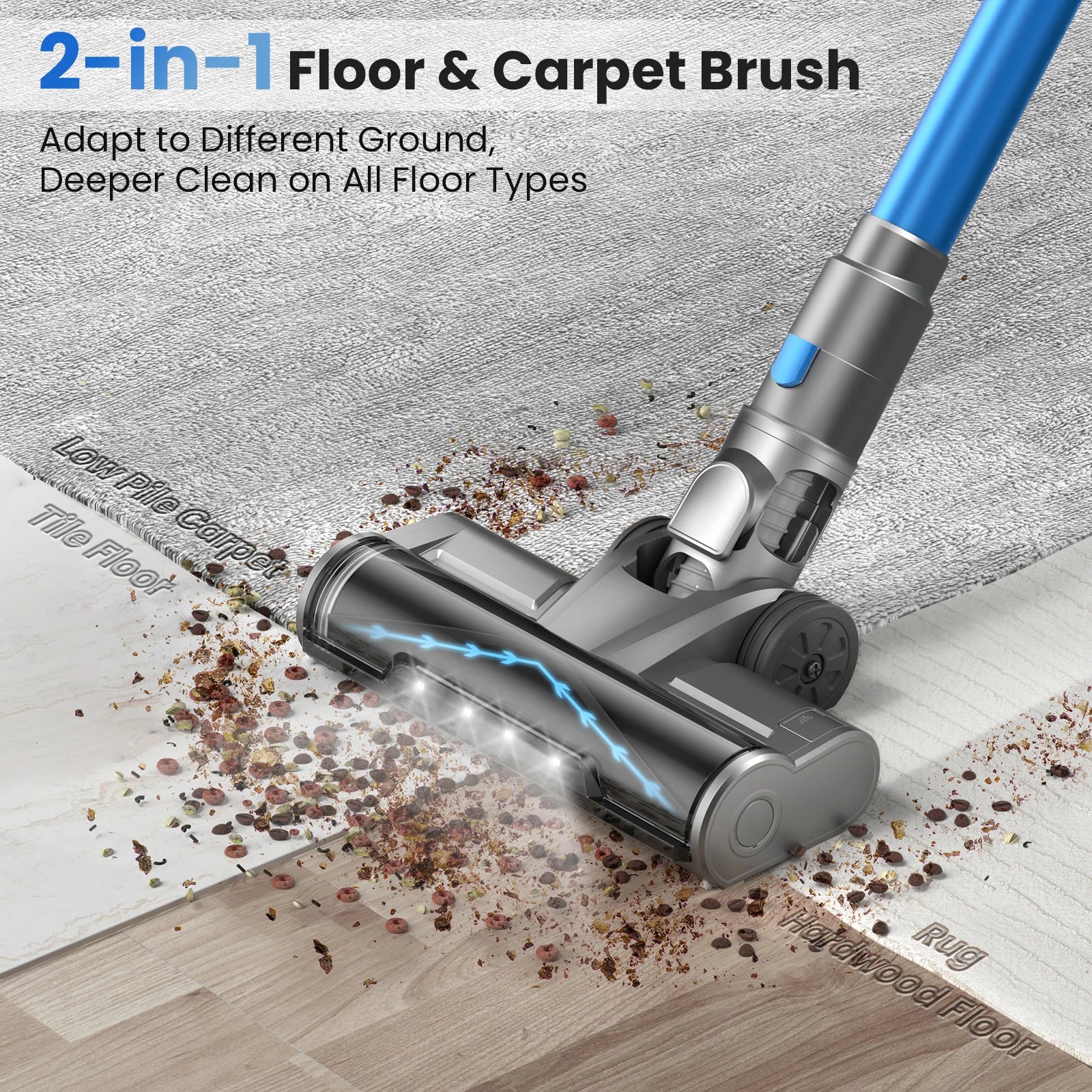 🧹 Powerful 45 kPa Cordless Stick Vacuum – Smart Cleaning for Every Surface - SmartPursue™