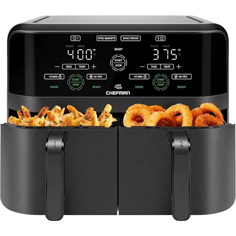 6 Quart Smart Dual Basket Air Fryer - SmartPursue™