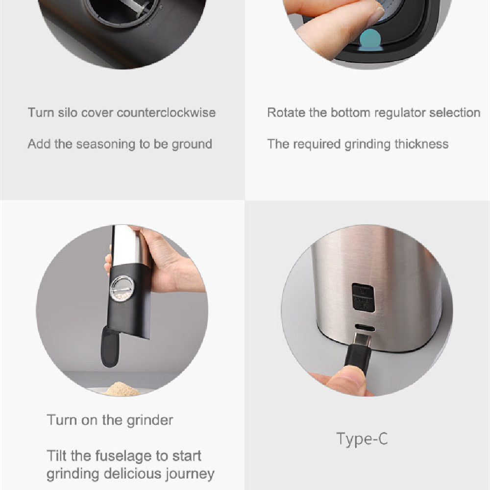 Kitchen Ceramic Pepper Electric Grinder Smart Kitchen & Home